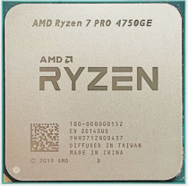 Процессор AMD Socket AM4, Ryzen 7 PRO 4750GE, 8-ядерный, 3100 МГц, Turbo: 4300 МГц, Renoir, Кэш L2 - 4 Мб, L3 - 8 Мб, Radeon Vega 8, 7 нм, 35 Вт, OEM (100-000000152)
