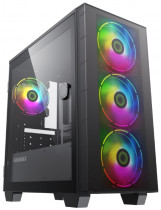 Корпус GAMEMAX без блока питания mATX/ mATX case, black, w/o PSU, w/1xUSB3.0+1xUSB2.0, w/3x12cm ARGB front fans GMX-12-Rainbow-D), w/1x12cm ARGB rear fan (GMX-12-Rainbow-D) (Aero Mini)