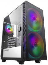 Корпус GAMEMAX без блока питания ATX/ ATX case, black, w/o PSU, w/1xUSB3.0+1xUSB2.0, w/2x20cm ARGB GMX-20-ARGB front fans, w/1x12cm ARGB GMX-12-Rainbow-D fan (Aero)