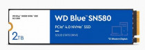 SSD накопитель WD 2 Тб, внутренний SSD, M.2, 2280, PCI-E 4.0 x4, NVMe, чтение: 4150 МБ/сек, запись: 4150 МБ/сек, TLC, Western Digital Blue SN580 (WDS200T3B0E)