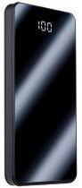 Внешний аккумулятор PERFEO 10000 мАч, выход: 2xUSB, вход: microUSB, USB Type-C, Powerbank Flow Black (PF_B4880)