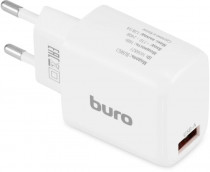 Сетевое зарядное устройство BURO сила тока 3 A, 1x USB, BUWG1 White (BUWG18P100WH)