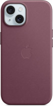 Чехол APPLE накладка для iPhone 15, текстиль, поддержка MagSafe, бордовый (MT3E3FE/A)