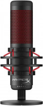 Микрофон HYPERX настольный, конденсаторный, всенаправленный, jack 3.5 мм, mini USB, подсветка, QuadCast, HX-MICQC-BK, Black (4P5P6AA)