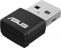 Wi-Fi адаптер USB ASUS // WI-FI 802.11ax/ac/a/g/n, 400 + 867 Mbps USB 3.0 Adapter + 2 antenna ; 90IG06X0-MO0B00 (USB-AX55 NANO)