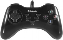 Геймпад DEFENDER проводной, для ПК, USB, виброотдача, Game Master G2, чёрный (64258)