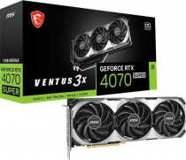 Видеокарта MSI GeForce RTX 4070 Super, 12 Гб GDDR6X, 192 бит, 602-V513-166S (RTX 4070 SUPER 12G VENTUS 3X OC)