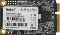 SSD накопитель NETAC 2 Тб, внутренний SSD, mSATA (mini SATA), чтение: 560 МБ/сек, запись: 520 МБ/сек, TLC, N5M (NT01N5M-002T-M3X)