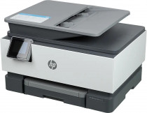 МФУ HP струйный, цветная печать, A4, двусторонняя печать, печать фотографий, планшетный/протяжный сканер, ЖК панель, Ethernet, Wi-Fi, AirPrint, Officejet Pro 9013 (1KR49B)