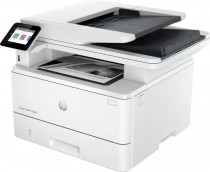 МФУ HP лазерный, черно-белая печать, A4, двусторонняя печать, планшетный сканер, ЖК панель, Ethernet, AirPrint, LaserJet M4103fdn (2Z628A)