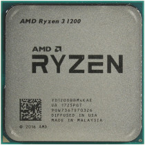 Процессор AMD Socket AM4, Ryzen 3 1200, 4-ядерный, 3100 МГц, Turbo: 3400 МГц, Summit Ridge, Кэш L2 - 2 Мб, Кэш L3 - 8 Мб, 14 нм, 65 Вт, OEM (YD1200BBM4KAE)