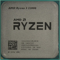 Процессор AMD Socket AM4, Ryzen 3 2200G, 4-ядерный, 3500 МГц, Turbo: 3700 МГц, Raven Ridge, Кэш L2 - 2 Мб, Кэш L3 - 4 Мб, Radeon RX Vega 8, 14 нм, 65 Вт, OEM (YD2200C5M4MFB)