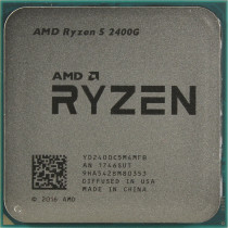 Процессор AMD Socket AM4, Ryzen 5 2400G, 4-ядерный, 3600 МГц, Turbo: 3900 МГц, Raven Ridge, Кэш L2 - 2 Мб, Кэш L3 - 4 Мб, Radeon RX Vega 11, 14 нм, 65 Вт, OEM (YD2400C5M4MFB)