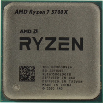 Процессор AMD Socket AM4, Ryzen 7 5700X, 8-ядерный, 3400 МГц, Turbo: 4600 МГц, Vermeer, Кэш L2 - 4 Мб, L3 - 32 Мб, 7 нм, 65 Вт, OEM (100-000000926)