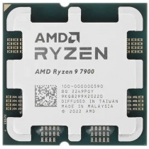 Процессор AMD Socket AM5, Ryzen 9 7900, 12-ядерный, 3700 МГц, Turbo: 5400 МГц, Raphael, Кэш L2 - 12 Мб, L3 - 64 Мб, Radeon Graphics, 5 нм, 65 Вт, OEM (100-000000590)