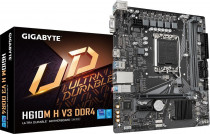 Материнская плата GIGABYTE Socket 1700, Intel H610, 2xDDR4, PCI-E 4.0, M.2, 2xUSB 3.2 Gen1, HDMI, mATX (H610M H V3 DDR4)