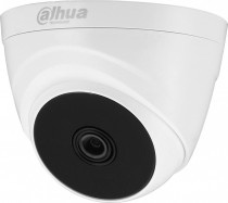 Видеокамера наблюдения DAHUA аналоговая, купольная, 2 Мп, 2.8 мм (DH-HAC-T1A21P-0280B)