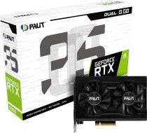 Видеокарта PALIT GeForce RTX 3050, 8 Гб GDDR6, 128 бит, Dual V1 (NE63050018P1-1070D V1)