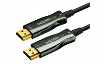 Кабель WIZE HDMI оптический,100 м, 4K/60HZ 4:4:4, v.2.0, ARC, 19M/19M, HDCP 2.2, Ethernet, черный, коробка (AOC-HM-HM-100M)