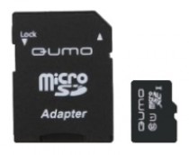 Карта памяти QUMO 128 Гб, microSDXC, адаптер на SD (QM128GMICSDXC10U1)