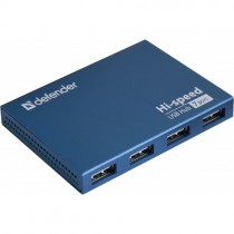 USB хаб DEFENDER USB 2.0 SEPTIMA SLIM (7 портов, БП 2A) (83505)
