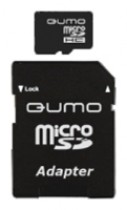 Карта памяти QUMO 16 Гб, microSDHC, адаптер на SD (QM16MICSDHC10)
