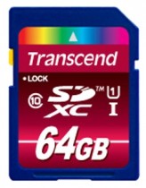 Карта памяти TRANSCEND 64GB SDXC Class 10 UHS-I (TS64GSDXC10U1)