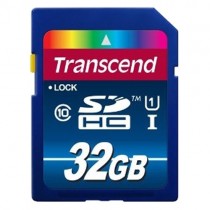Карта памяти TRANSCEND 32 Гб, SDHC, Secure Digital HC, чтение: 45 Мб/с, запись: 25 Мб/с (TS32GSDU1)