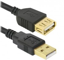 Удлинитель DEFENDER USB 2.0 A (male) - A (female), USB02-06PRO, 1.8м (87429)
