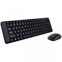 Клавиатура + мышь LOGITECH беспроводные, радиоканал, цифровой блок, USB, Wireless Desktop MK220, чёрный (920-003169)