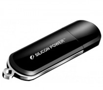 Флеш диск SILICON POWER 64 Гб, USB 2.0, LuxMini 322 Black (SP064GBUF2322V1K)