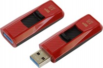 Флеш диск SILICON POWER 8 Гб, USB 3.0, выдвижной разъем, Blaze B50 Red (SP008GBUF3B50V1R)