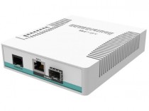 Коммутатор MIKROTIK управляемый, 6 портов Ethernet 1 Гбит/с, 6 uplink/стек/SFP (до 1 Гбит/с), поддержка PoE/PoE+, 16 МБ встроенная память, 128 МБ RAM, Firewall, DHCP-сервер (CRS106-1C-5S)