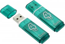 Флеш диск SMARTBUY 4 Гб, USB 2.0, Glossy Green (SB4GBGS-G)