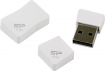 Флеш диск SILICON POWER 8 Гб, USB 2.0, Touch T08 White (SP008GBUF2T08V1W)