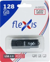 Флеш диск FLEXIS 128 Гб, USB 2.0, RB-103, черный (FUB20128RB-103)