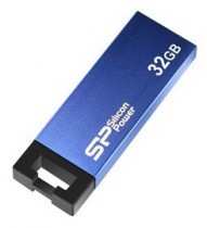 Флеш диск SILICON POWER 32 Гб, USB 2.0, защита паролем, резервное копирование, водонепроницаемый корпус, Touch 835 Blue (SP032GBUF2835V1B)