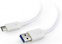 Кабель GEMBIRD USB 3.0 A (M) - USB 3.1 Type-C, 1м (CCP-USB3-AMCM-1M-W)