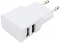 Сетевое зарядное устройство CABLEXPERT сила тока 2.1 A, 2x USB (MP3A-PC-11)