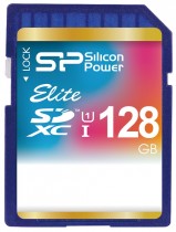 Карта памяти SILICON POWER 128 Гб, SDXC, Secure Digital XC, чтение: 50 Мб/с, запись: 15 Мб/с, Elite (SP128GBSDXAU1V10)