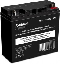 Аккумуляторная батарея EXEGATE Power EXG12180, 12В, 18Ач, клеммы под болт M5 (EP234540RUS)