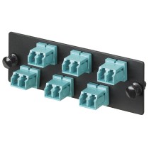 Панель PANDUIT OPTICOM для 6 LC дуплексных одномодовых оптических адаптеров с муфтами из циркониевой керамики (синий) (FAP6WBUDLCZ)