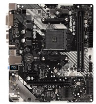 Материнская плата ASROCK Socket AM4, AMD B450, 2xDDR4, 4xUSB3.1, VGA, DVI, HDMI, mATX (B450M-HDV R4.0)