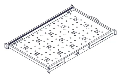 Выдвижная полка Systeme Electric Uniprom 1U, 650 мм, 50 кг